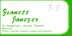 zsanett janczer business card